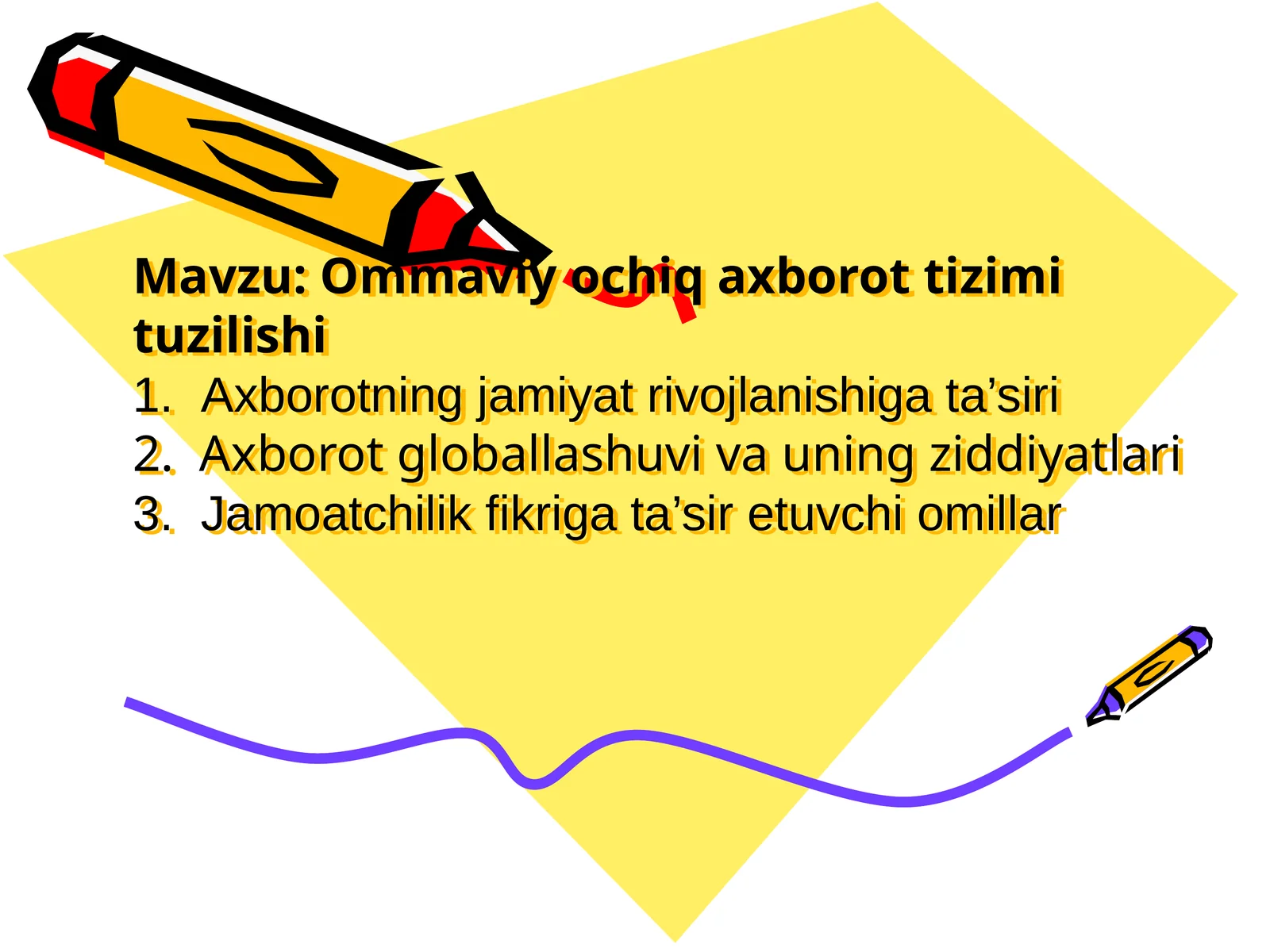 Ommaviy ochiq axborot tizimi tuzilishi